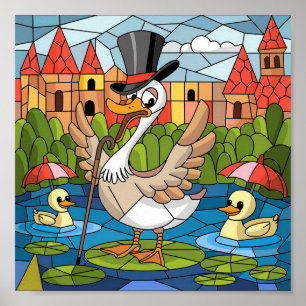 Poster Art du vitrail, Silly Goose Vitrail
