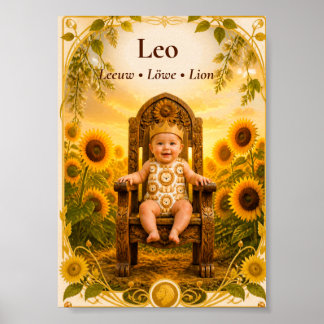 Poster Art du zodiaque Lion | Collection d'astrologie rêv