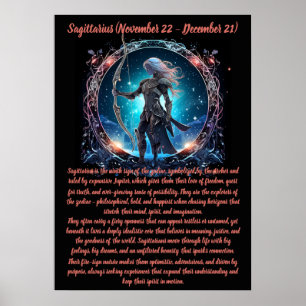 Poster Art du zodiaque Sagittaire