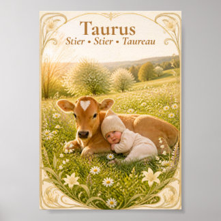 Poster Art du zodiaque Taureau | Collection d'astrologie