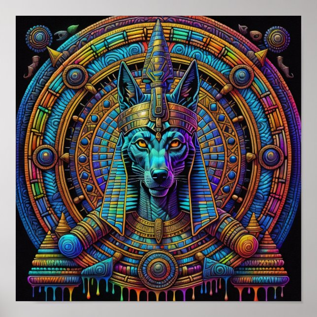 Poster Art égyptien Anubis (Devant)