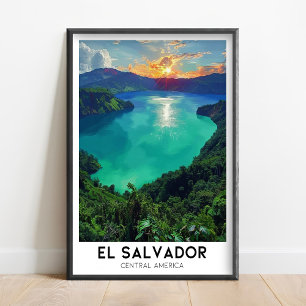 Poster Art El Salvador - Cadres El Salvador - Lac Coatep