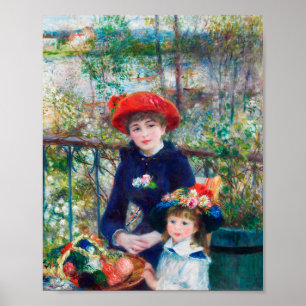 Poster Art Enthusiasts Gift  Two Sisters Renoir Painting
