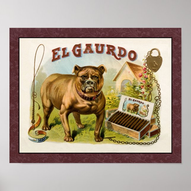 Poster ART ÉTIQUETTE CIGAR BOÎTE vintage (Devant)