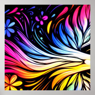 Poster Art Fantaisiste sur un Mur d'Art Moderne