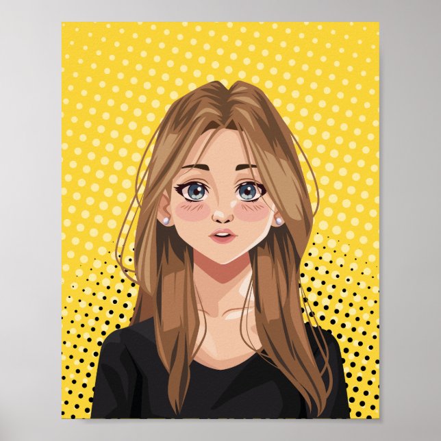 Poster Art flop de fille en gras (Devant)