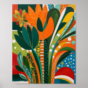 Poster Art floral Abstrait