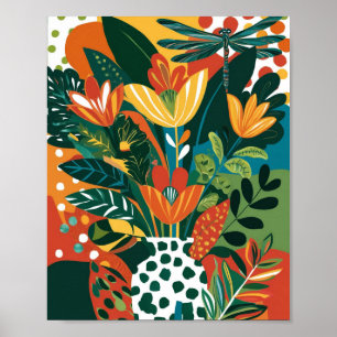 Poster Art floral Abstrait