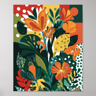 Poster Art floral Abstrait