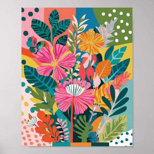 Poster Art floral Abstrait (Devant)