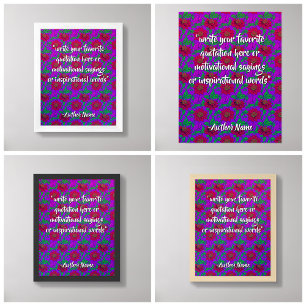 Poster (Art Floral / Fleurs Rouges) Créez Votre Propre Ci