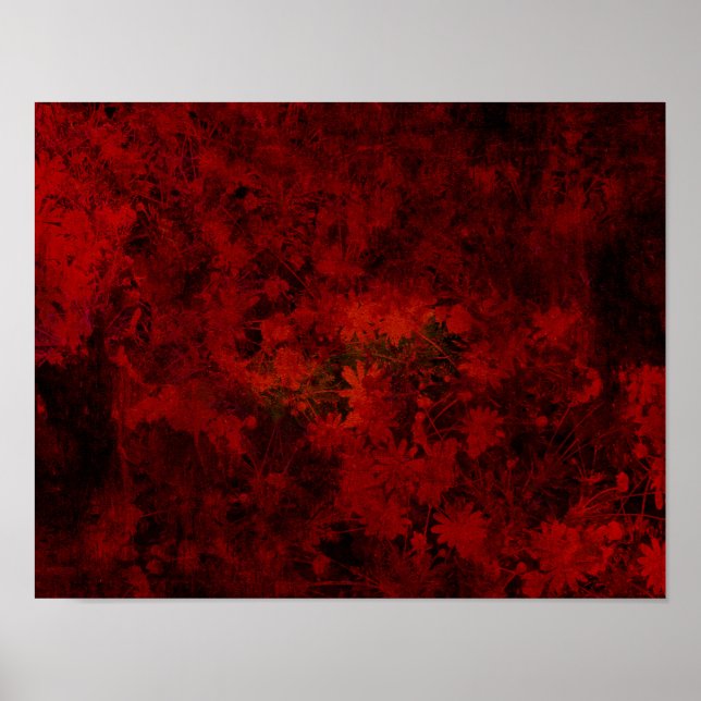 Poster Art floral moderne de motif de fleurs (Devant)