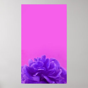 Poster Art Floral Violet Élégant