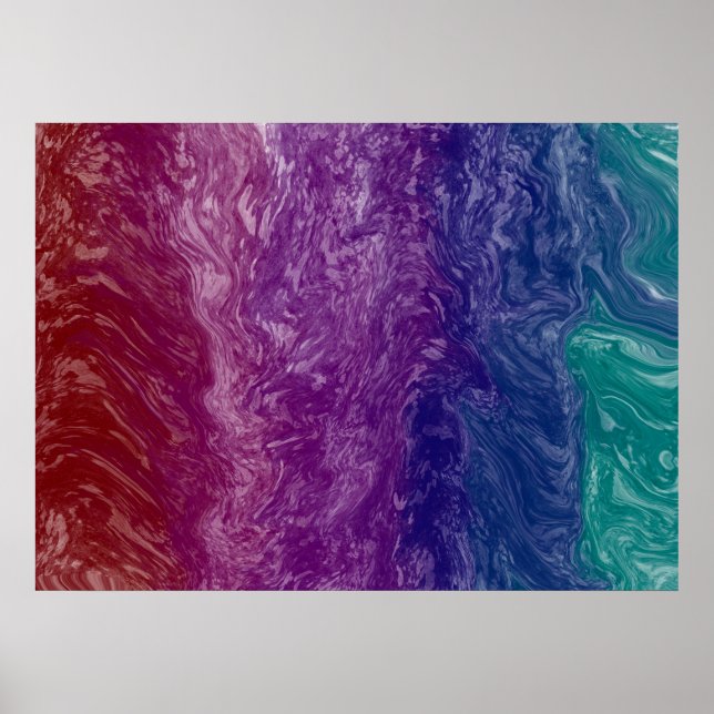 Poster Art fluide coloré (Devant)