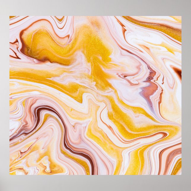 Poster Art fluide : texture abstraite irisée. (Devant)