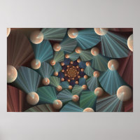 Art Fractal Abstrait Avec Profondeur Bleu Brown Ar