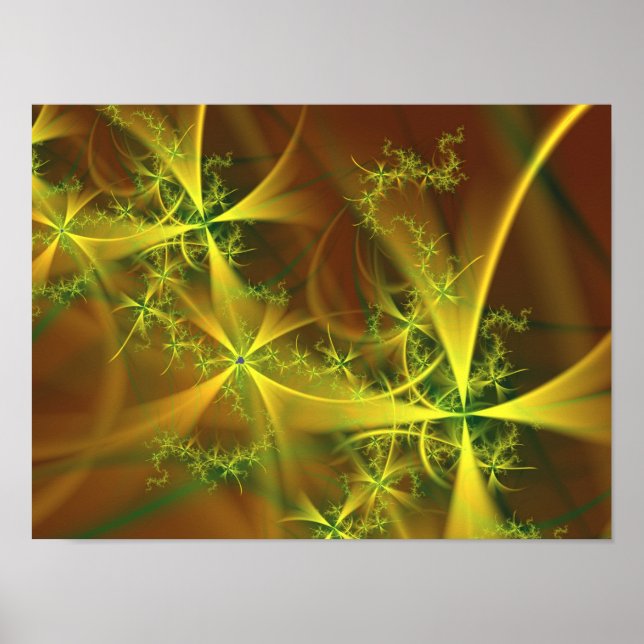 Poster Art Fractal Abstrait Cool (Devant)