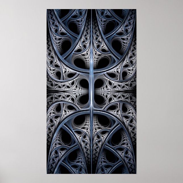 Poster Art fractal de la salle du squelette (Devant)