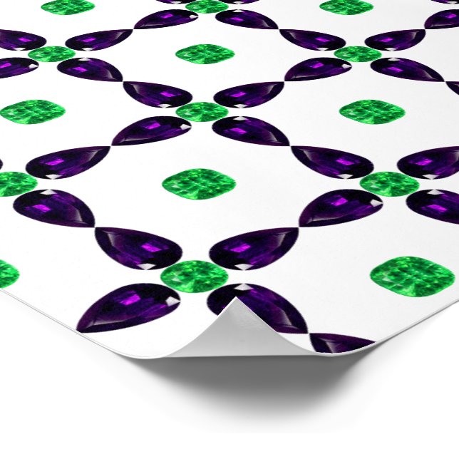 Poster Art Gemstone, vert et violet (Coin)