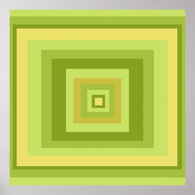 Poster art géométrique abstrait moderniste (Devant)