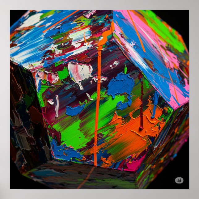 Poster Art géométrique embrouillé (Devant)