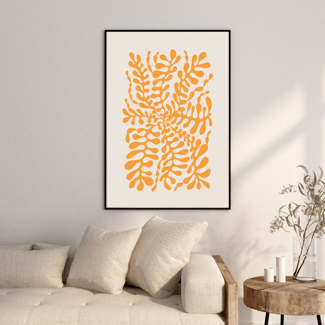 Poster Art géométrique orange Abstrait contemporain (Créateur téléchargé)