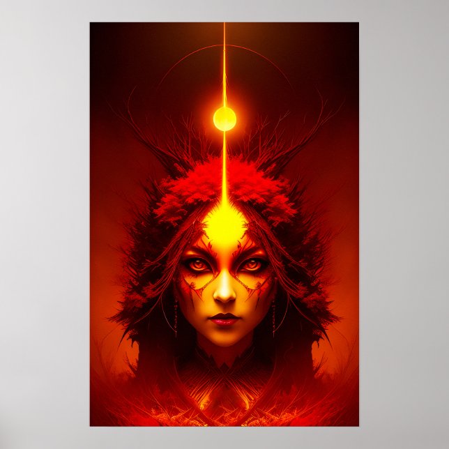 Poster Art Imaginaire de la déesse du feu (Devant)