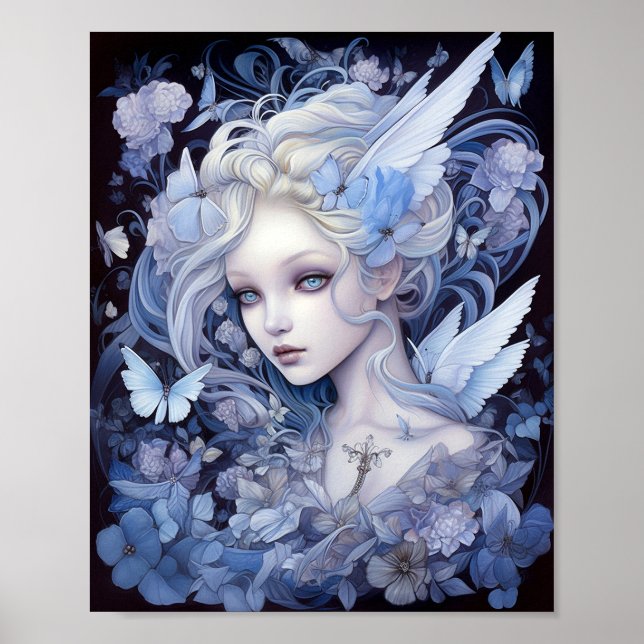Poster Art Imaginaire Fairy Bleu (Devant)
