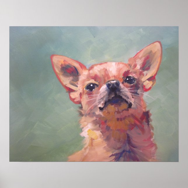 Poster Art Impressionniste Chihuahua peinture (Devant)