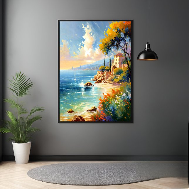 Poster Art impressionniste de la côte méditerranéenne (Créateur téléchargé)