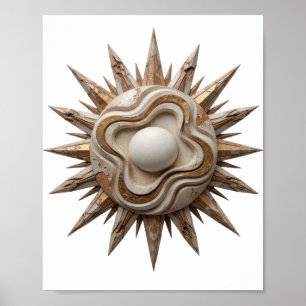 Poster Art imprimé d'art abstrait argent ABSTRACT ART v2