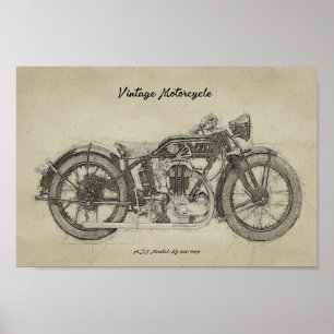 Poster Art Imprimer Moto classique