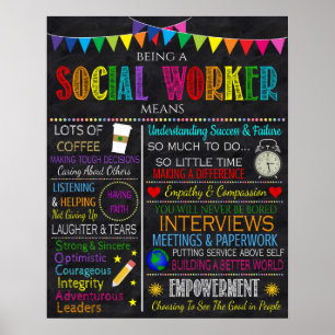Poster Art inspiré d'assistant social