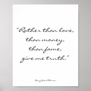 Poster Art inspiré de citation de Henry David Thoreau