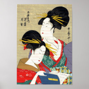 Poster Art japonais antique vintage