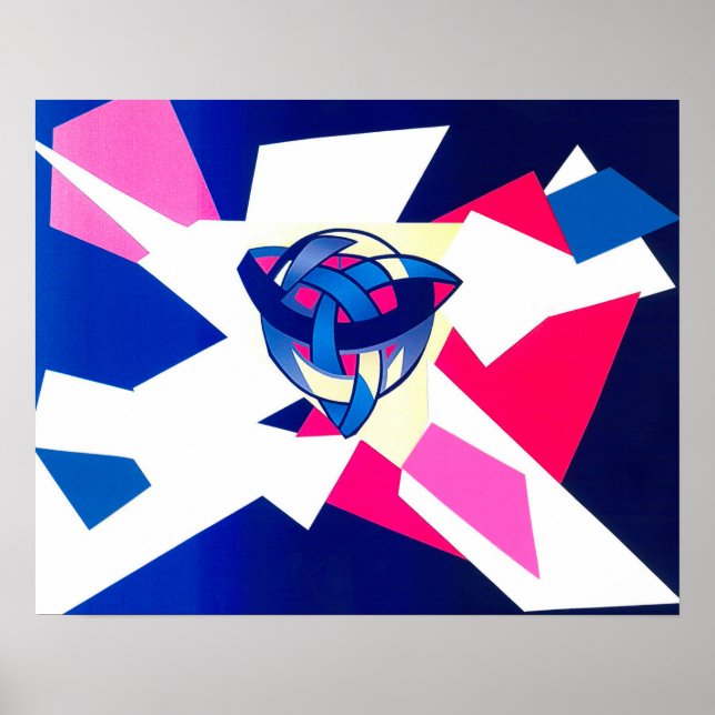 Poster Art "Knott World" Bleu (Devant)