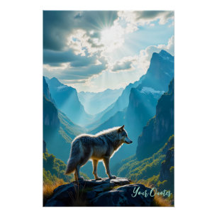Poster Art Majestueux du Loup de Montagne