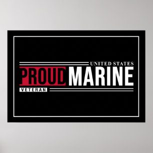 Poster Art Marine Veteran