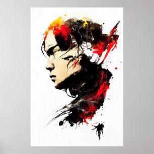 Poster Art Martial Kung Fu Peinture Sauvage Esprit Libre
