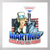 Poster, Art - Martinis Should Be Tax Free