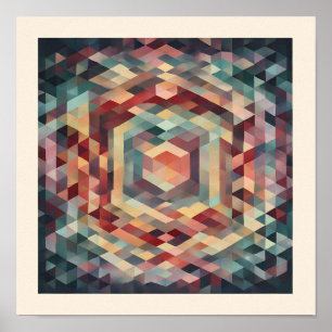 Poster Art Mathématique Intriqué : Tessellation de Polygo