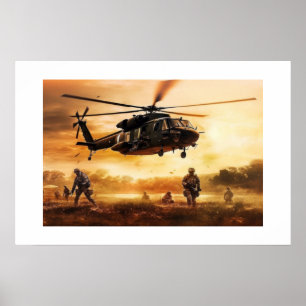 Poster Art Military Action Scene