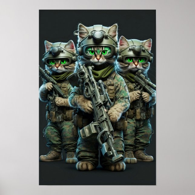 Poster Art Military Cats (Front)