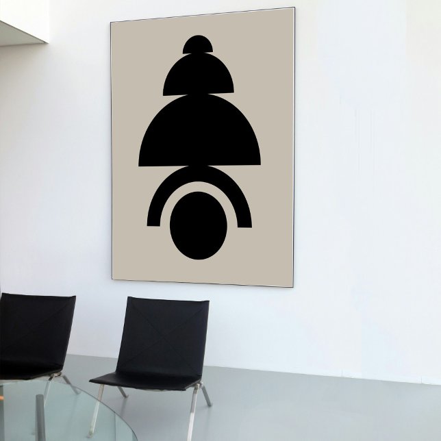 Poster Art minimaliste Abstrait moderne du milieu du sièc (Mid Century Modern Abstract Minimalist Art Poster)