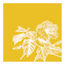 Art minimaliste de la ligne de fleurs d'Hibiscus