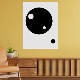 Poster Art minimaliste des cercles géométriques Abstrai