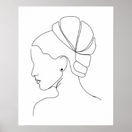 Poster Art minimaliste Elegant Woman Line