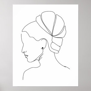 Poster Art minimaliste Elegant Woman Line