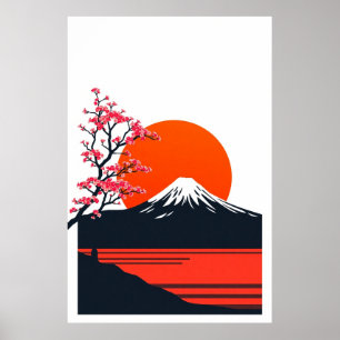 Poster Art minimaliste Japonais