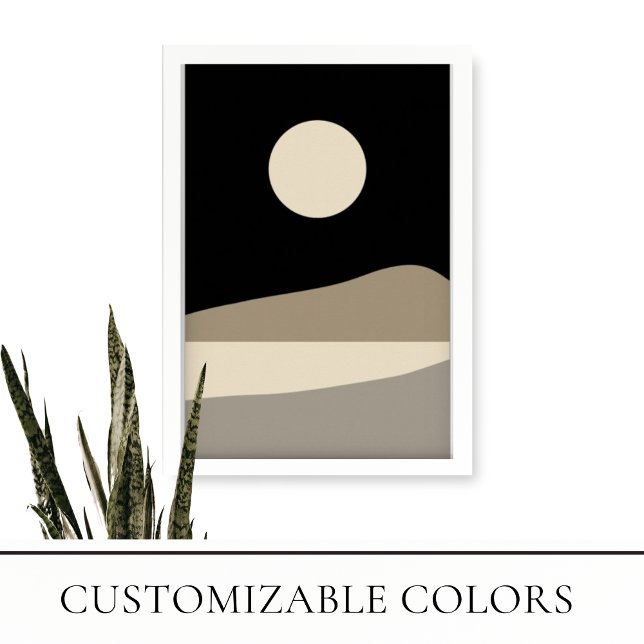 Poster Art minimaliste noir et beige (Créateur téléchargé)